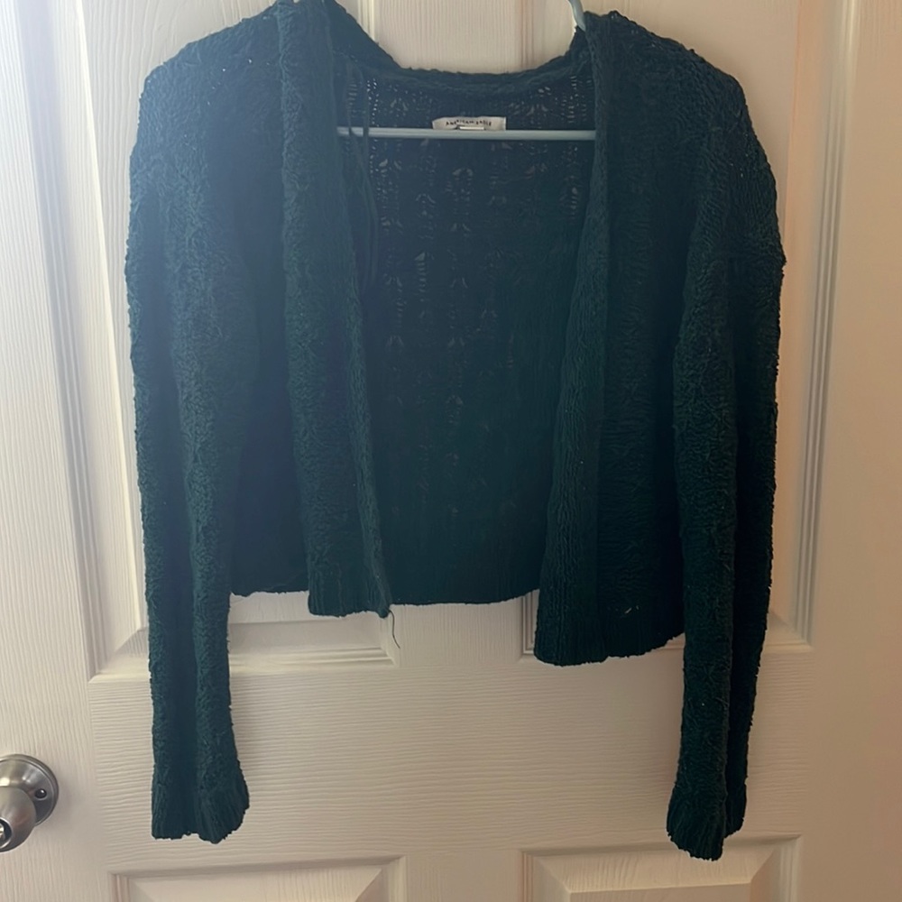 Cropped American eagle cardigan